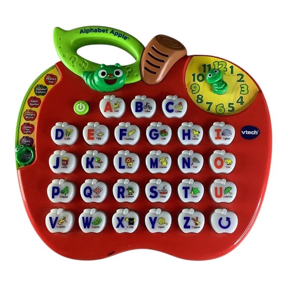 VTech Alphabet Apple Interactive Learning Toy Untested Batteries Needed - Picture 1 of 11